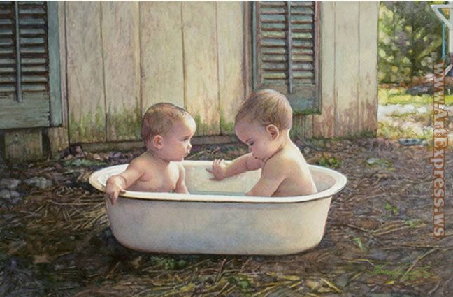 Steve Hanks Baby Bath